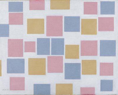 Komposition Nr. 3, mit Farbflächen 3, 1917 von Piet Mondrian